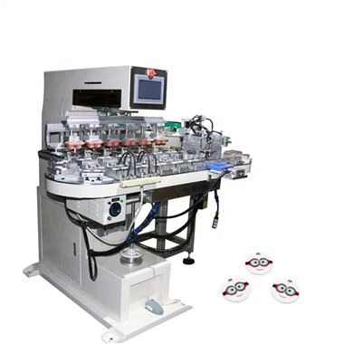 Máquina de impressão de almofada de copos de tinta com botões automáticos