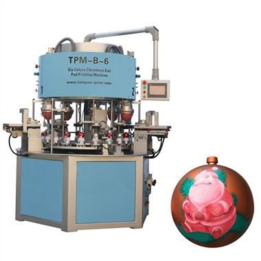 Máquina de impressão almofadada de bolas de Natal multicoloridas
